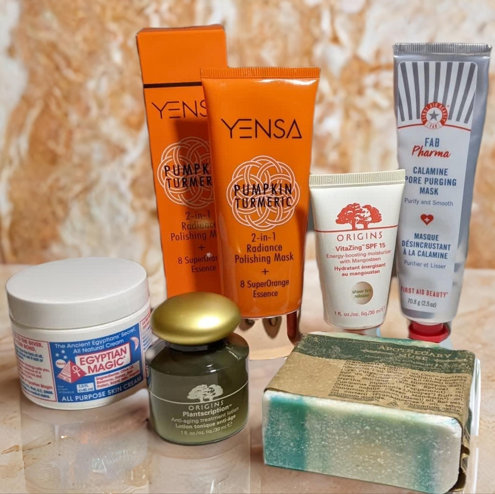 YENSA, Fab Pharma, Apothecary Muse, Origins Plantscription and VitaZing SPF 15